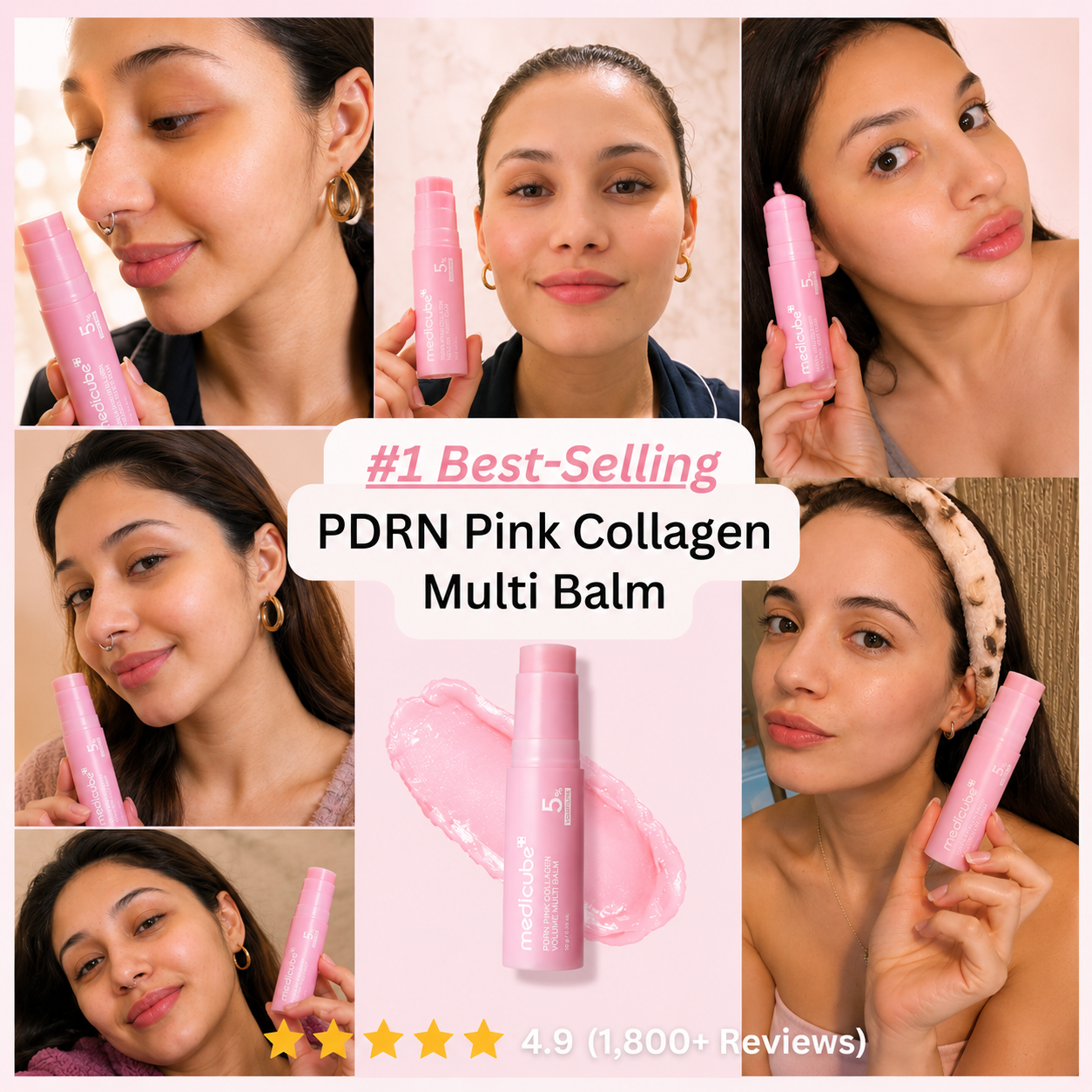 MEDICUBE PDRN PINK COLLAGEN MULTI BALM STICK 5% VOLUFILINE